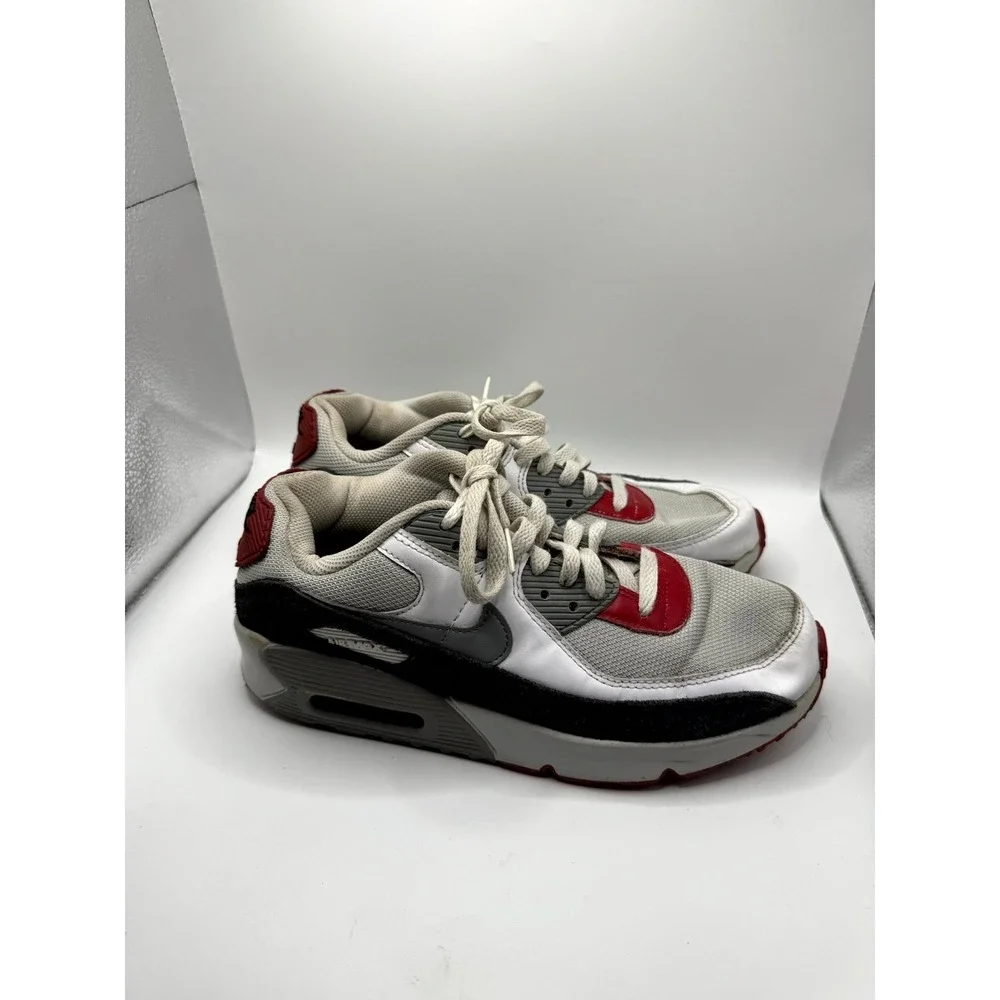 Nike Air‎ Max 90 Leather GS CD6864-019 Kids 7 Sneaker Photon Dust Gray Shoes
